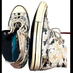 Converse Chuck camo sneakers High Tops Green White men 8.5 165913C Women 10.5 US